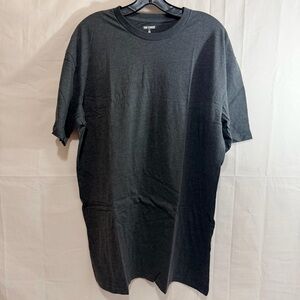 True Classic Men's Crewneck Short Sleeve T-Shirt in Charcoal Grey Tall XL